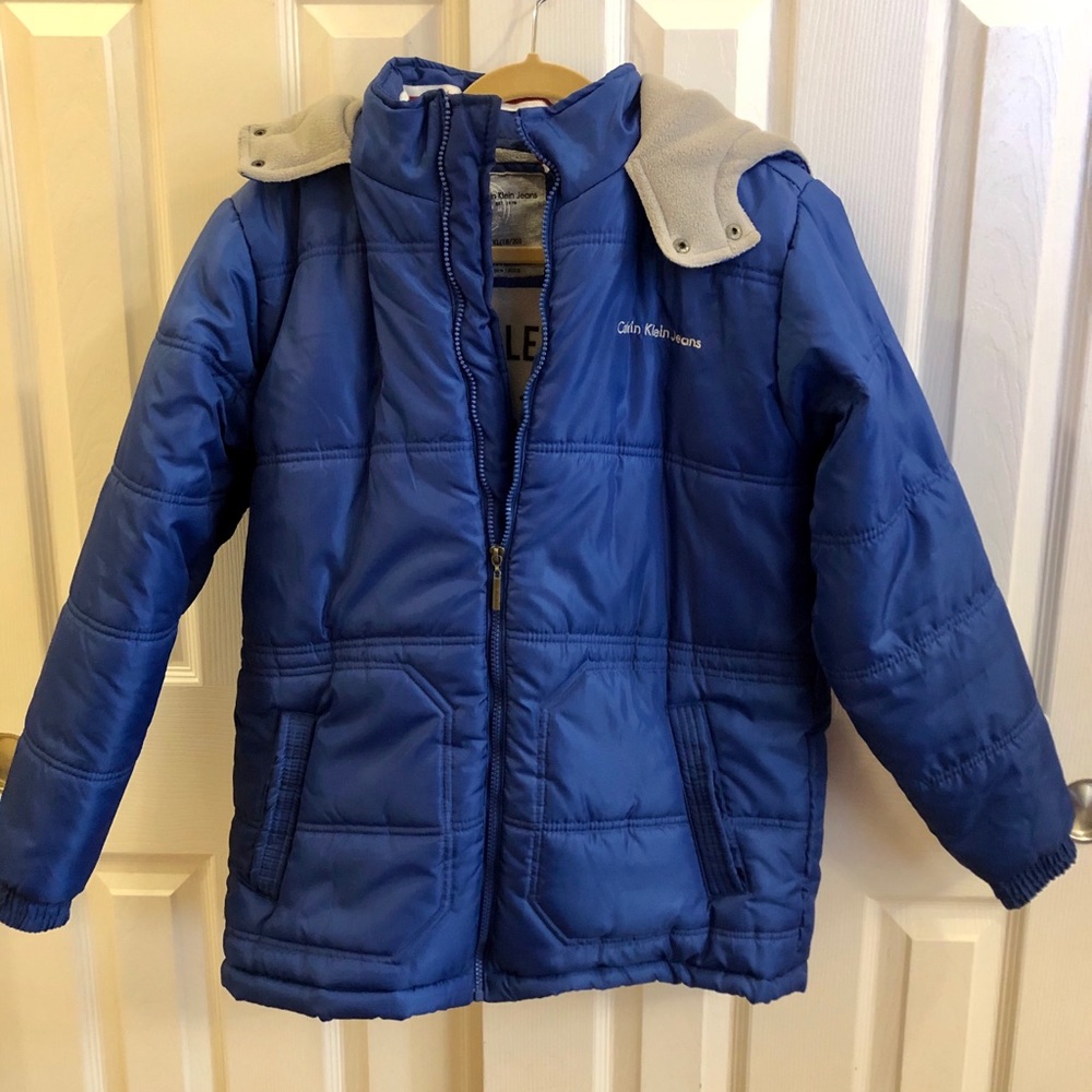 Boys Calvin Klein Coat - Color: Royal Blue Sz: XL